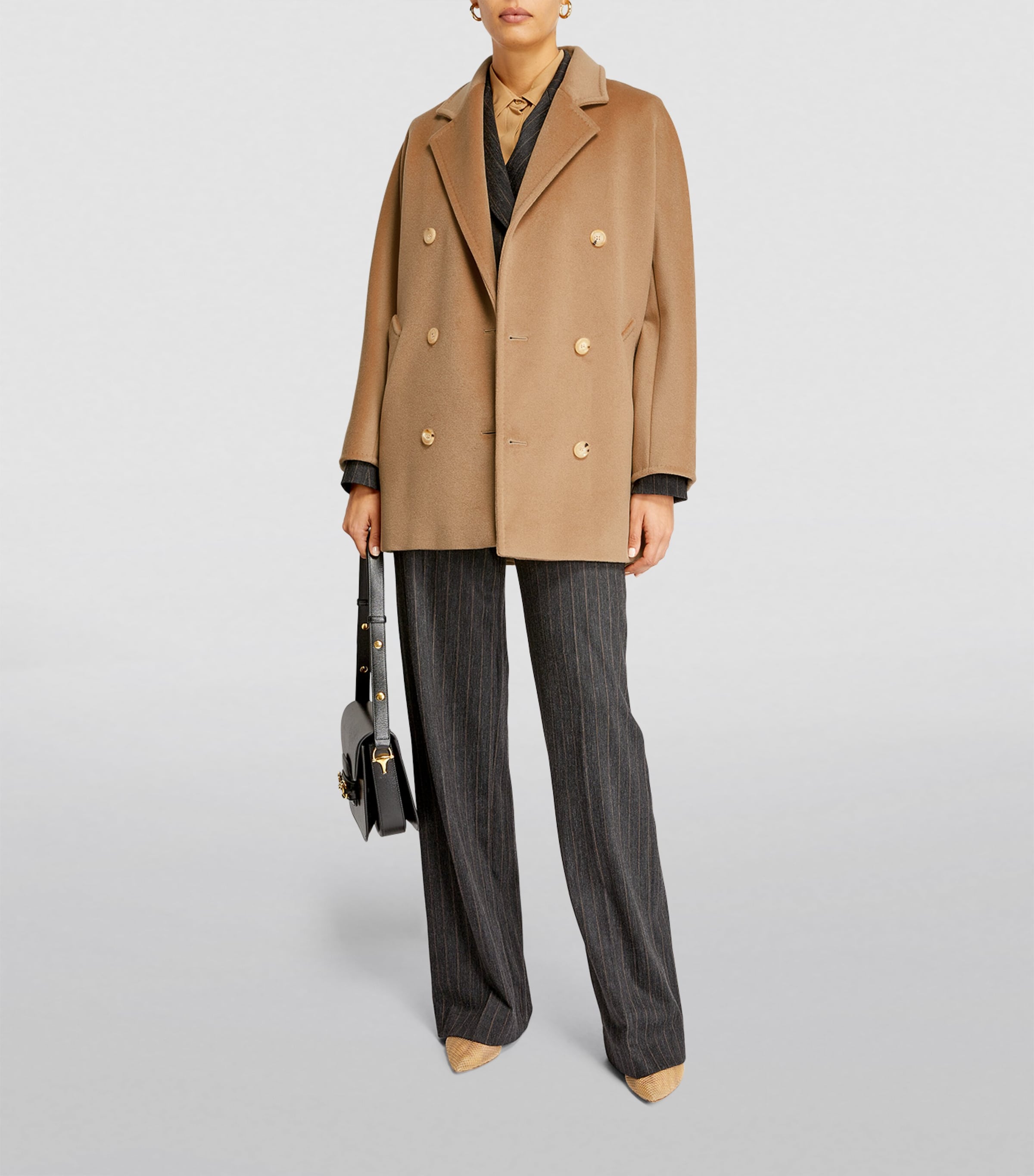 Max Mara Beige Wool-Cashmere Rebus Coat