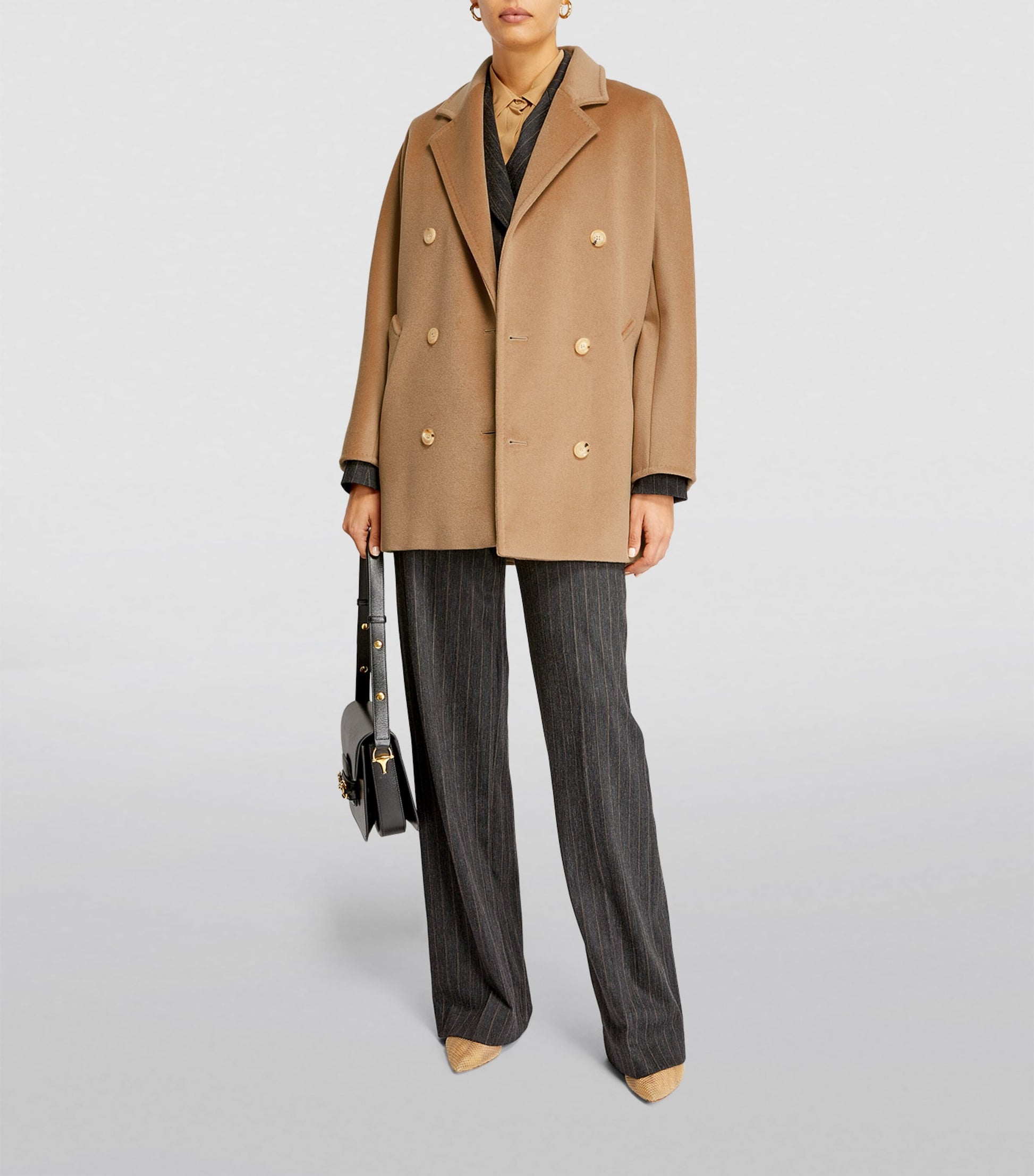 Max Mara Beige Wool-Cashmere Rebus Coat