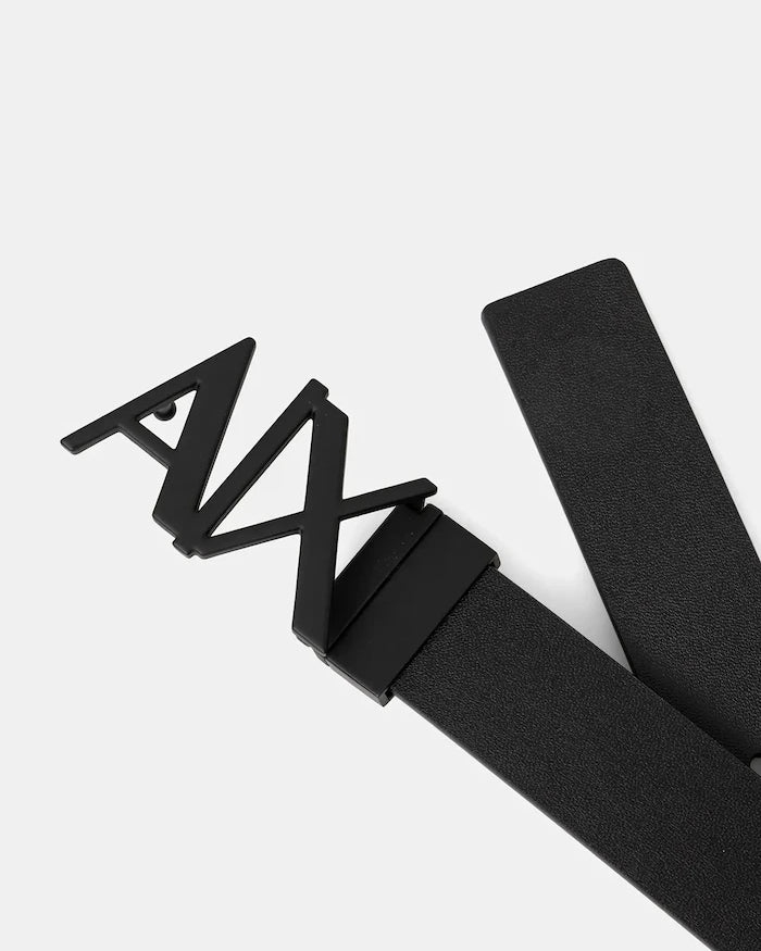 Armani Exchange çift taraflı erkek deri kemer