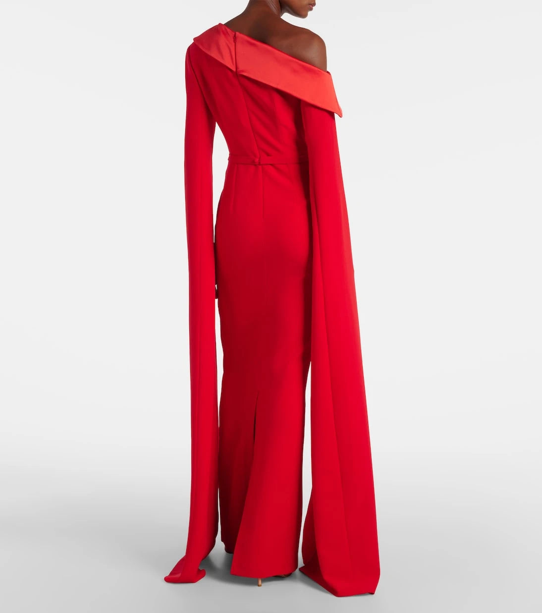 Safiyaa - Rinoa caped crépe gown