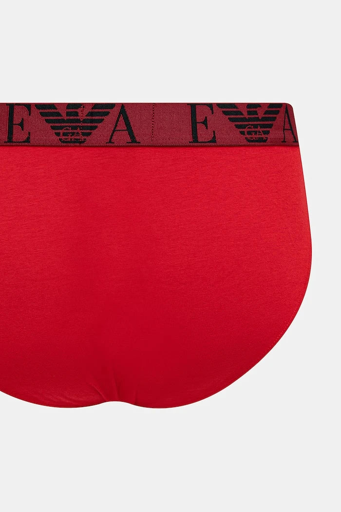 Emporio Armani Underwear erkek pamuklu elastan slip 3'lü
