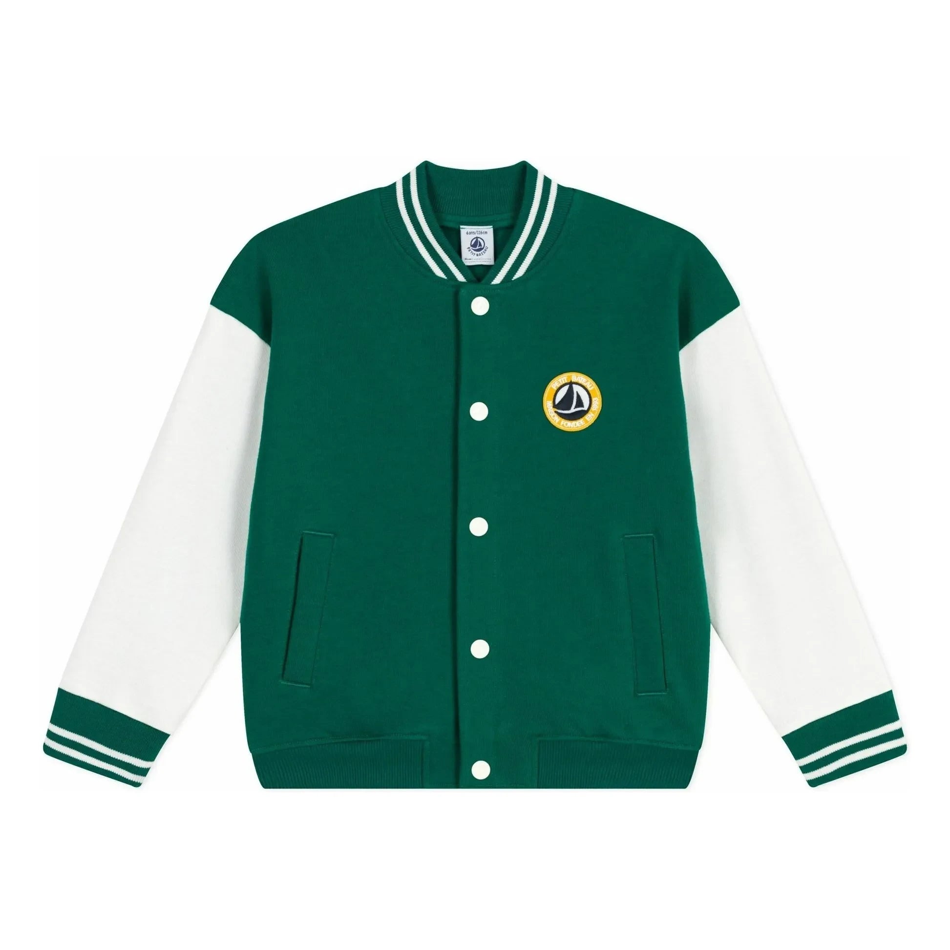 Petit Bateau - Teddy jacket | Chrome green