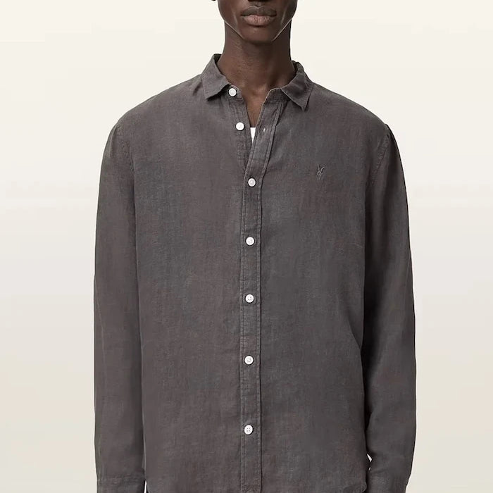AllSaints erkek keten gömlek LOOM