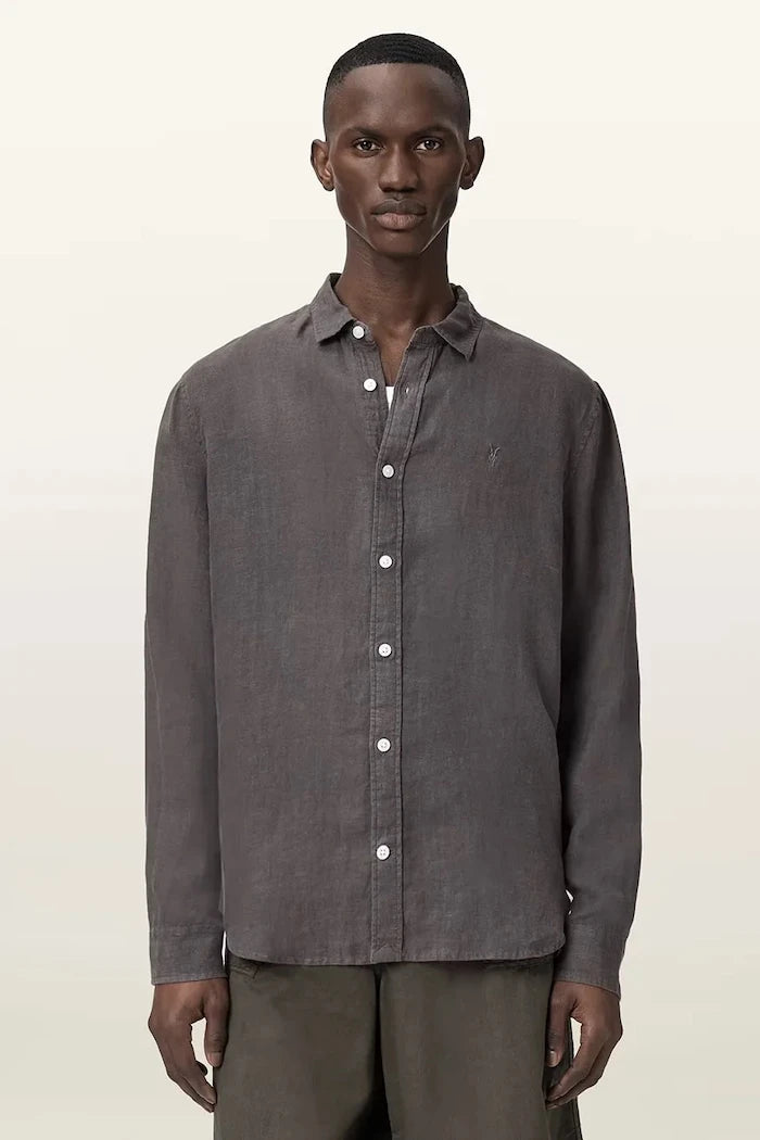 AllSaints erkek keten gömlek LOOM