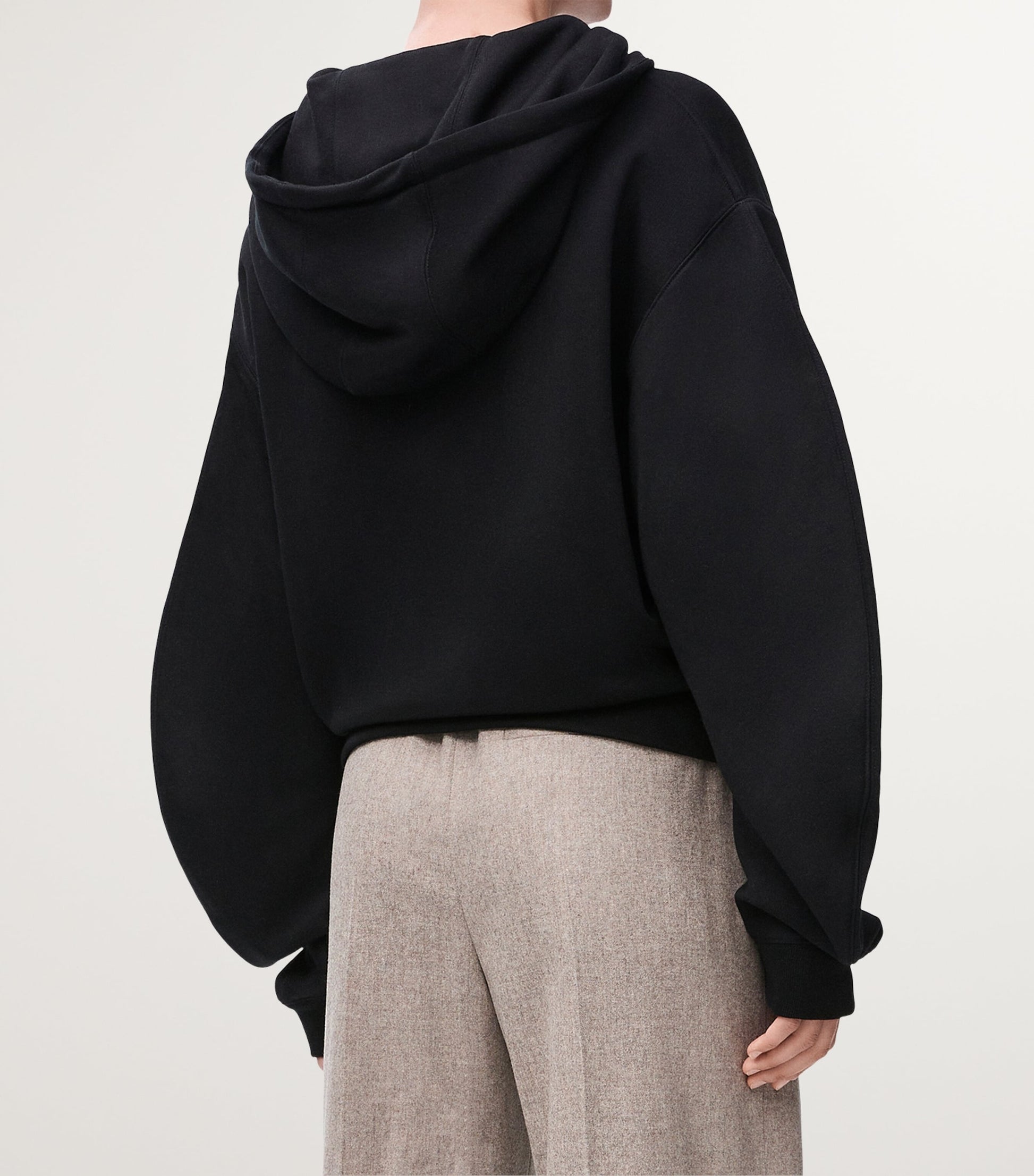 Black Cotton-Blend Flamenco Hoodie