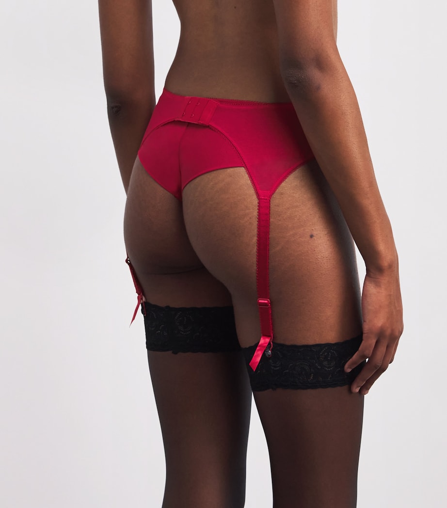 Fantasie Red Portia Suspender Belt