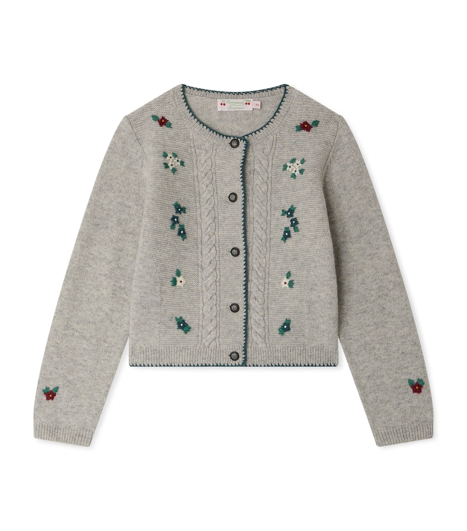 Bonpoint Wool Embroidered Jamina Cardigan (10-14 Years)
