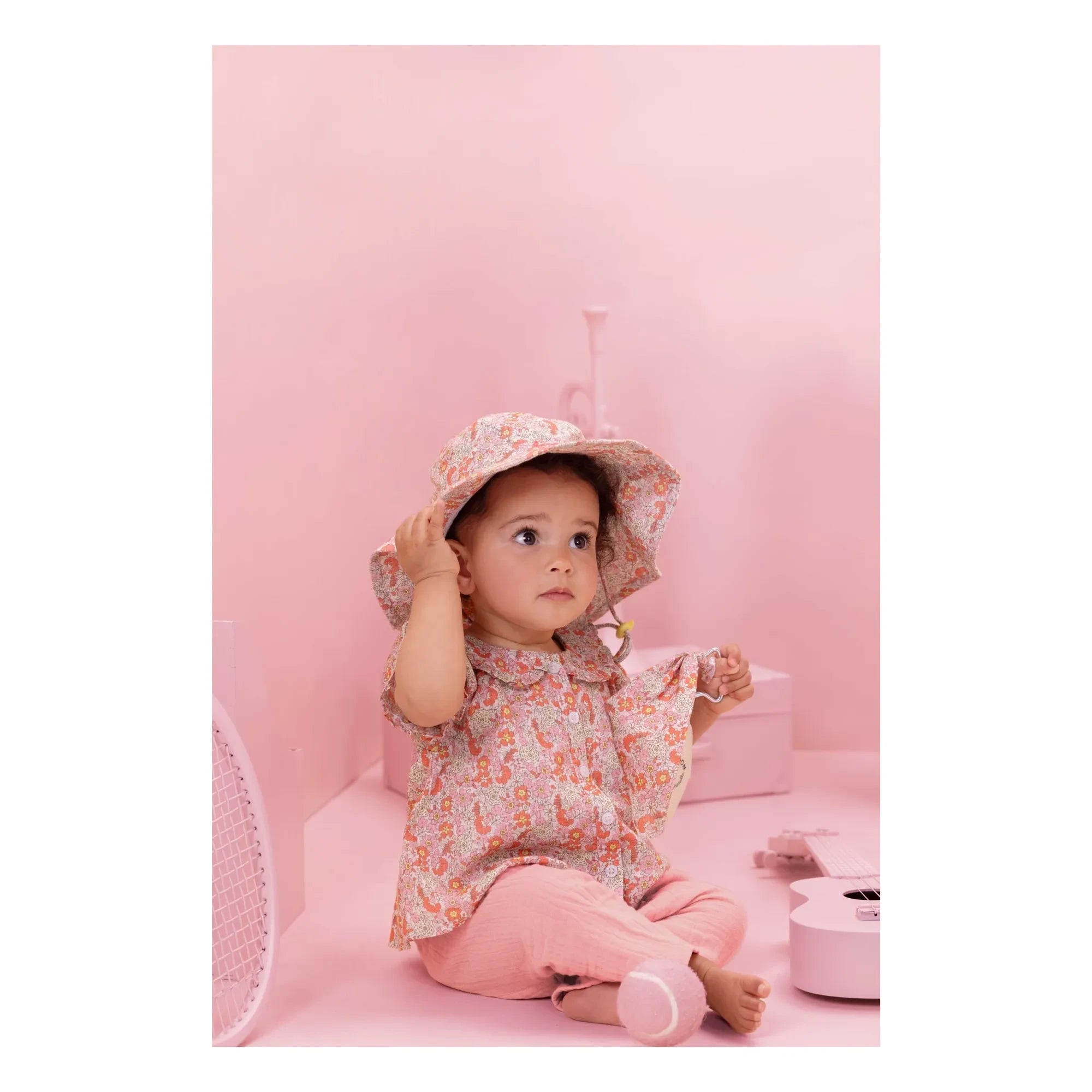 Bonton - Laos Cotton Gauze Capsule Pants 25 years | Pink