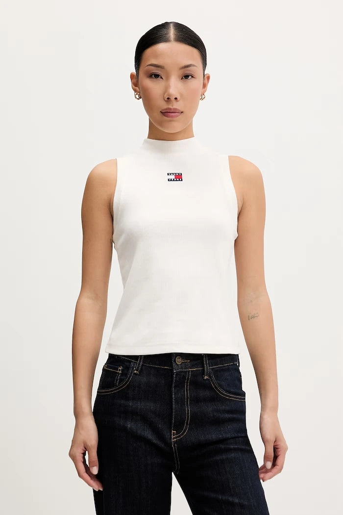 Tommy Jeans топ дамски от памук с еластан