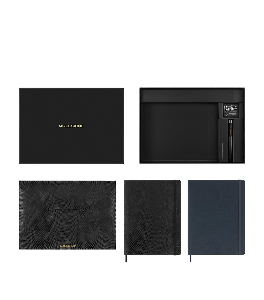 Precious & Ethical Vegan Double Notebook and Pen Set BLACK