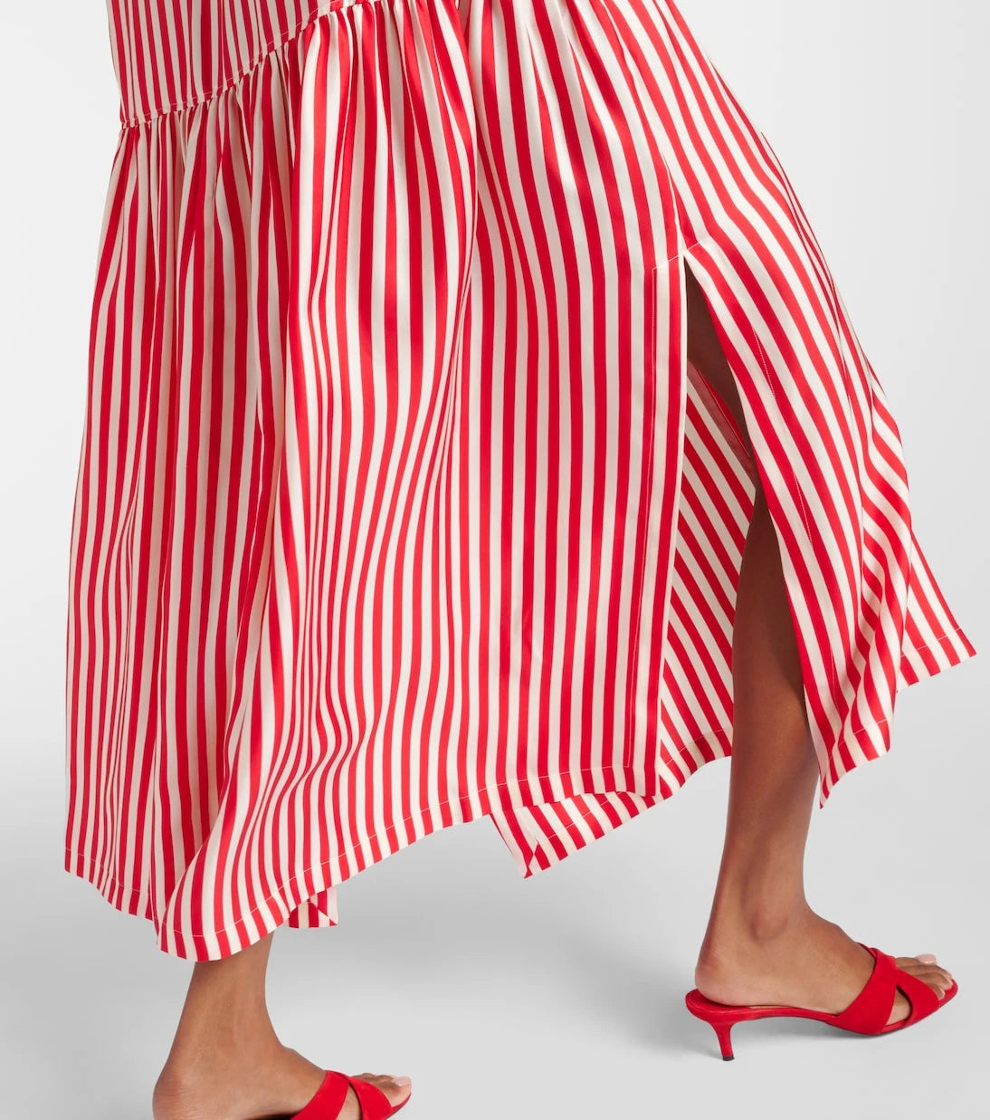 Max Mara - Faesite striped silk twill maxi dress