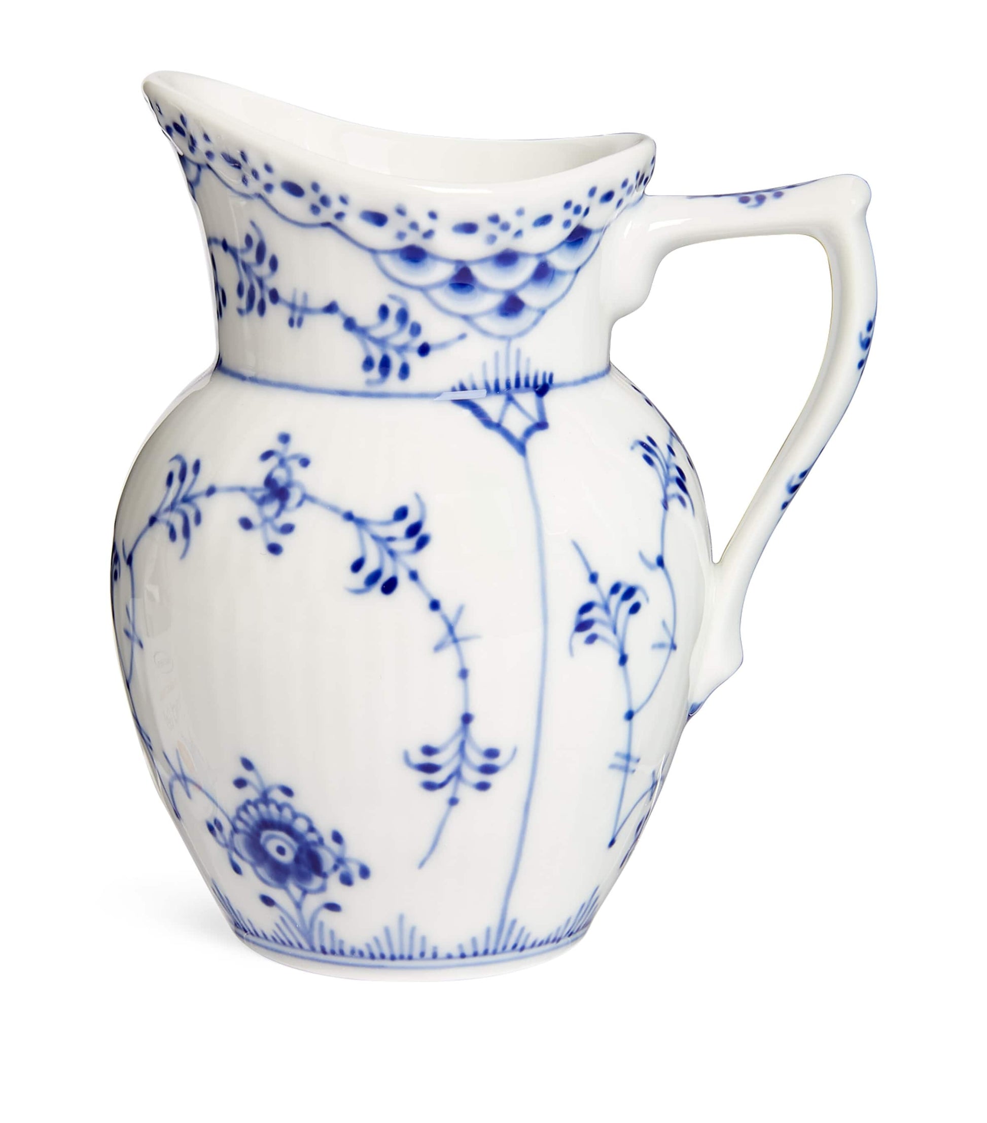 Royal Copenhagen Blue Fluted Half Lace Cream Jug (170ml)