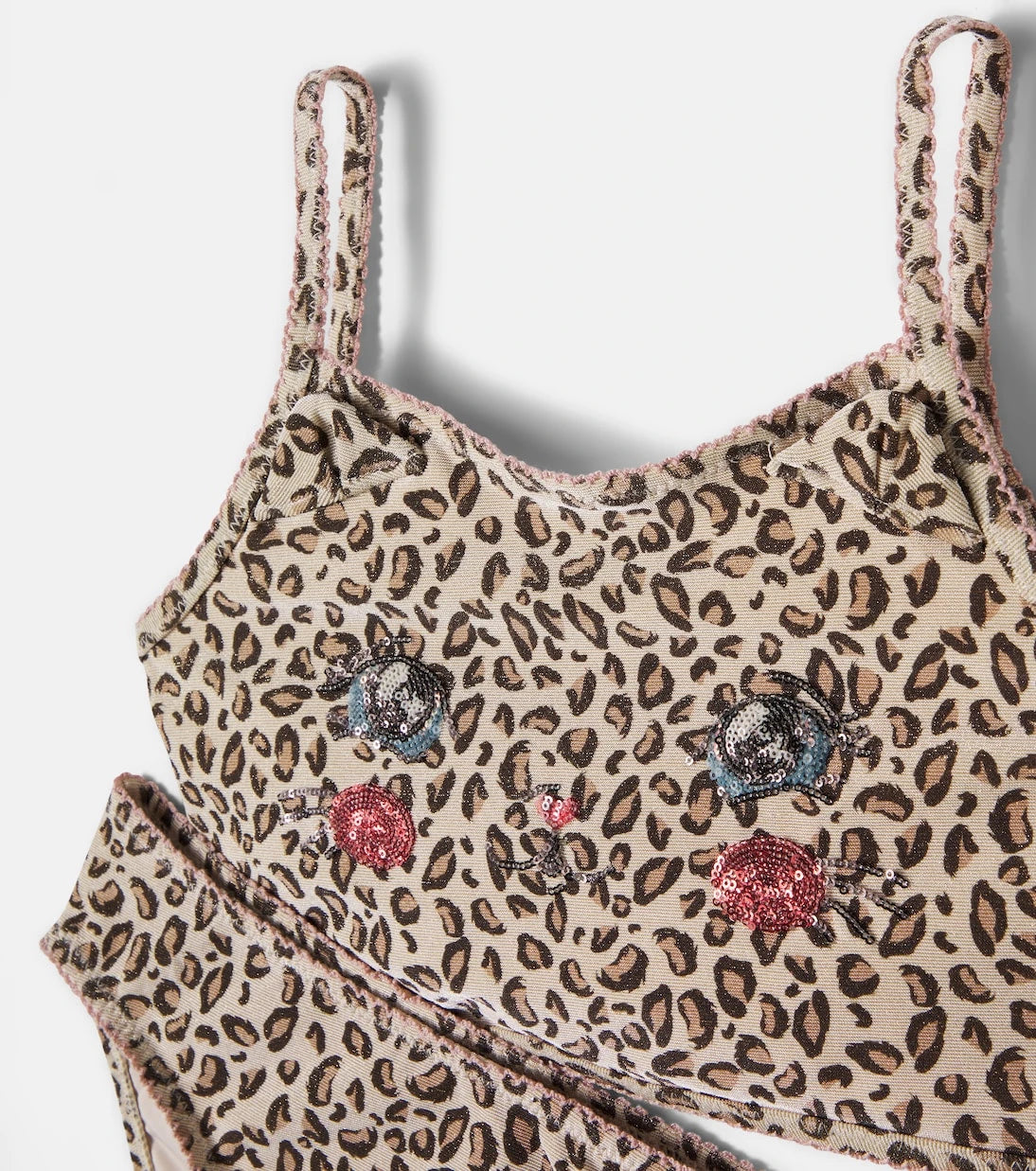 Konges Sløjd - Kitty leopard-print sequined bikini