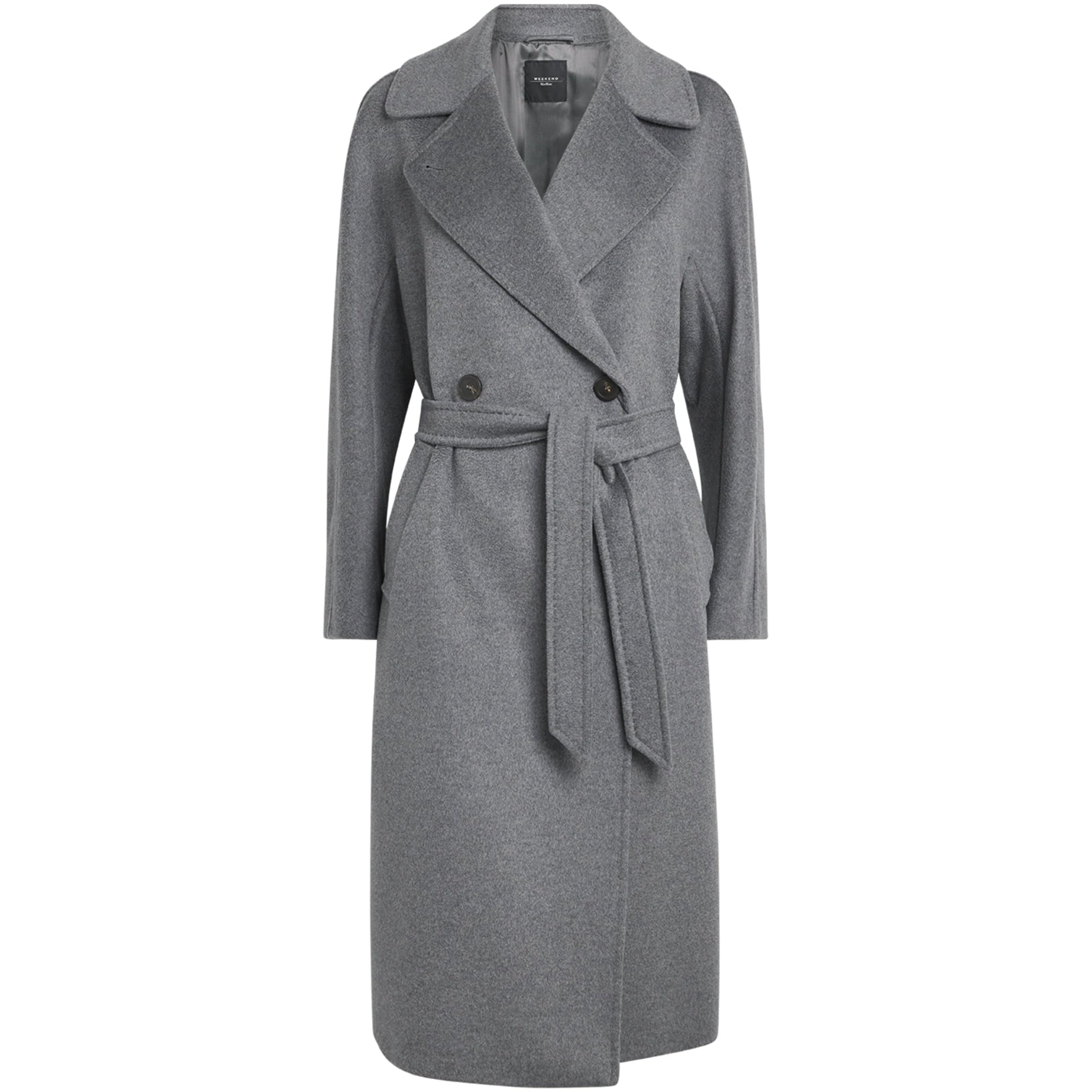 Grey Virgin Wool Overcoat