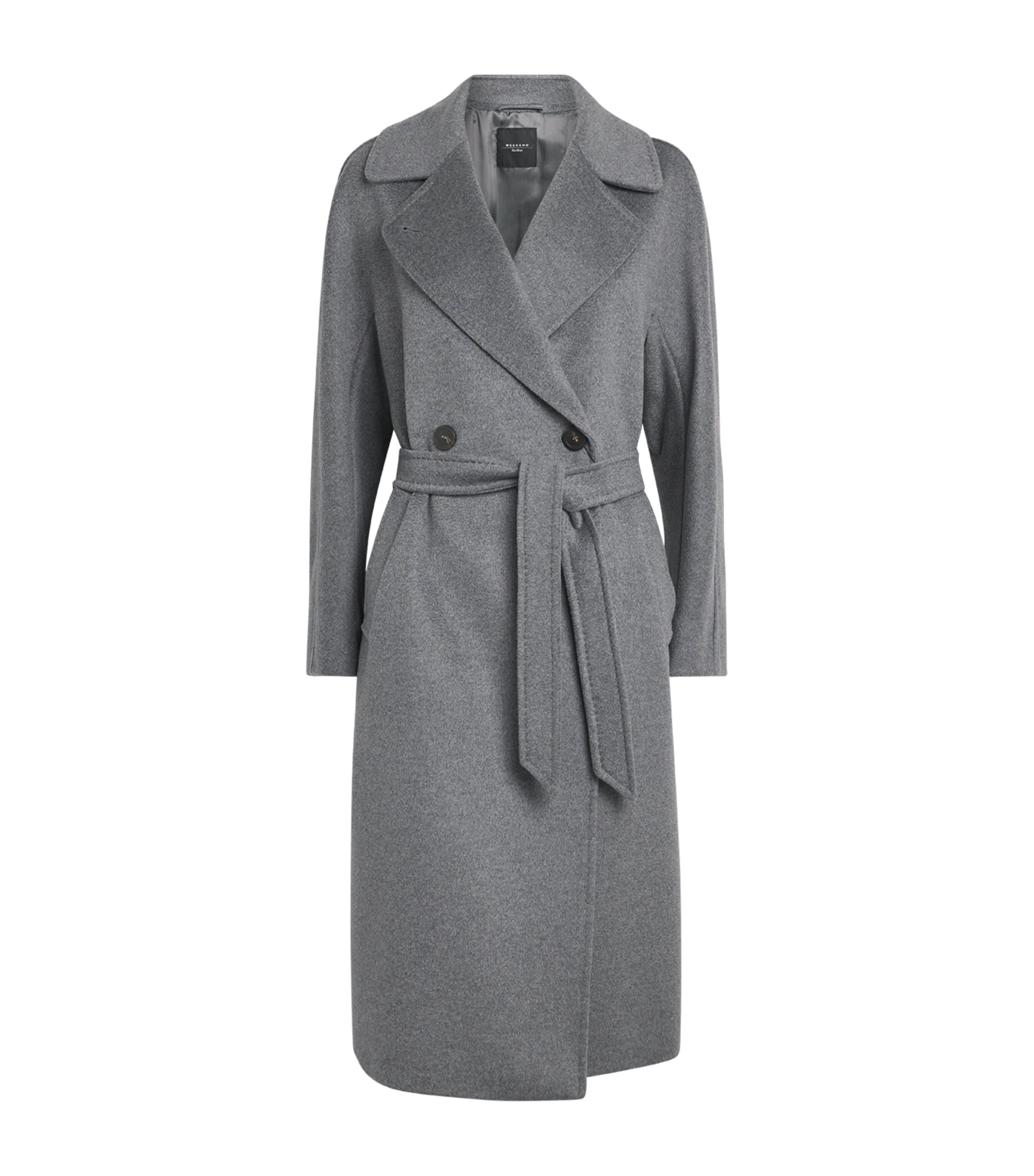 Grey Virgin Wool Overcoat