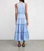 Cinq A Sept Blue Tiered Sirinna Midi Dress