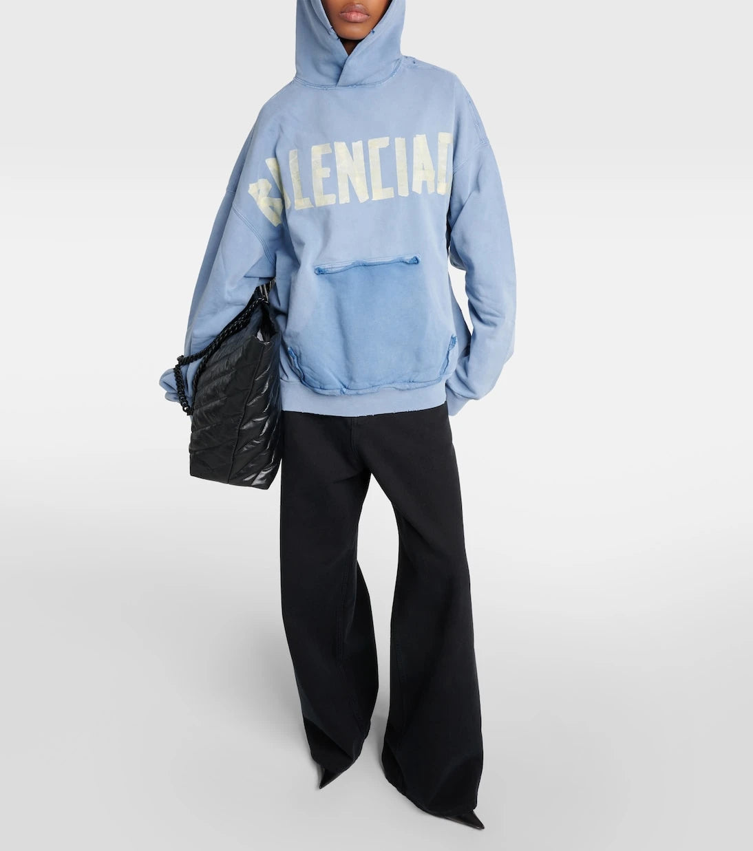 Balenciaga - جينز واسع الساق بخصر متوسط الارتفاع
