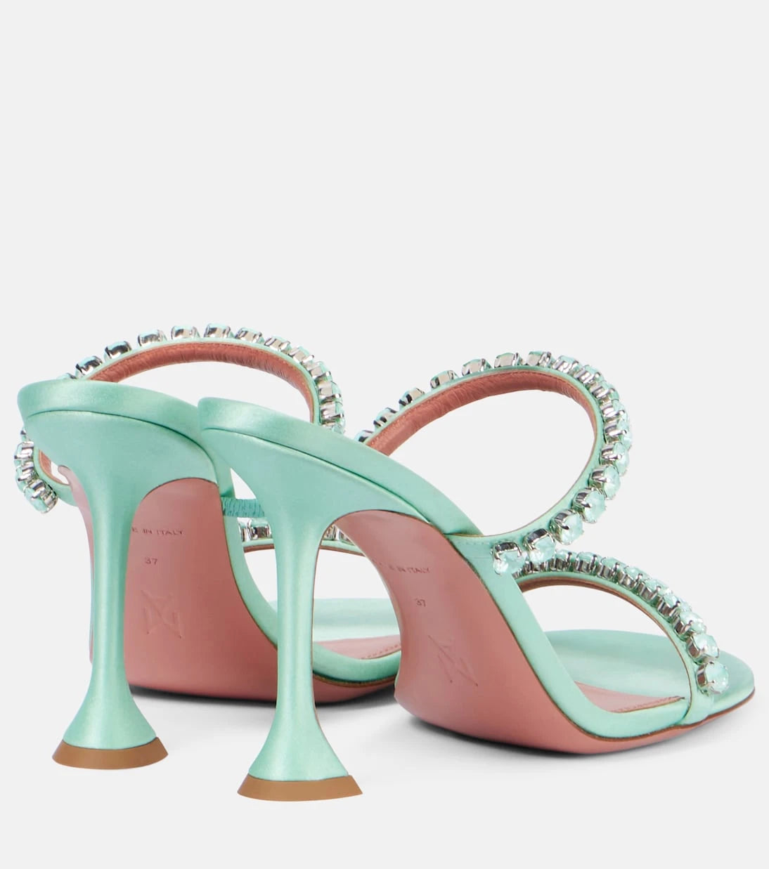 Amina Muaddi - Gigi 95 embellished satin sandals