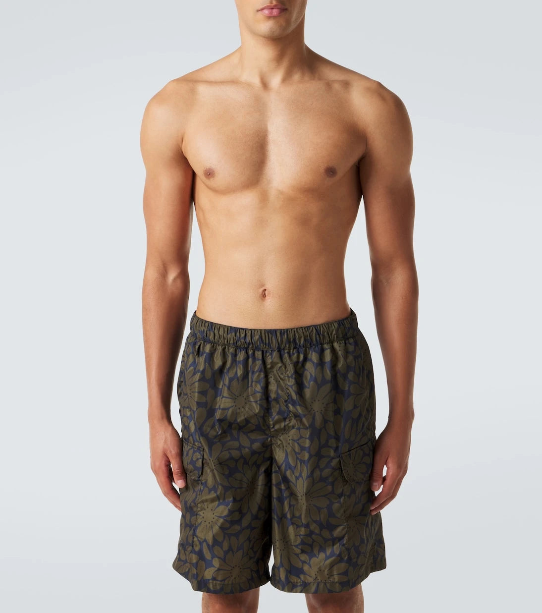 Prada - Re-Nylon floral swim trunks