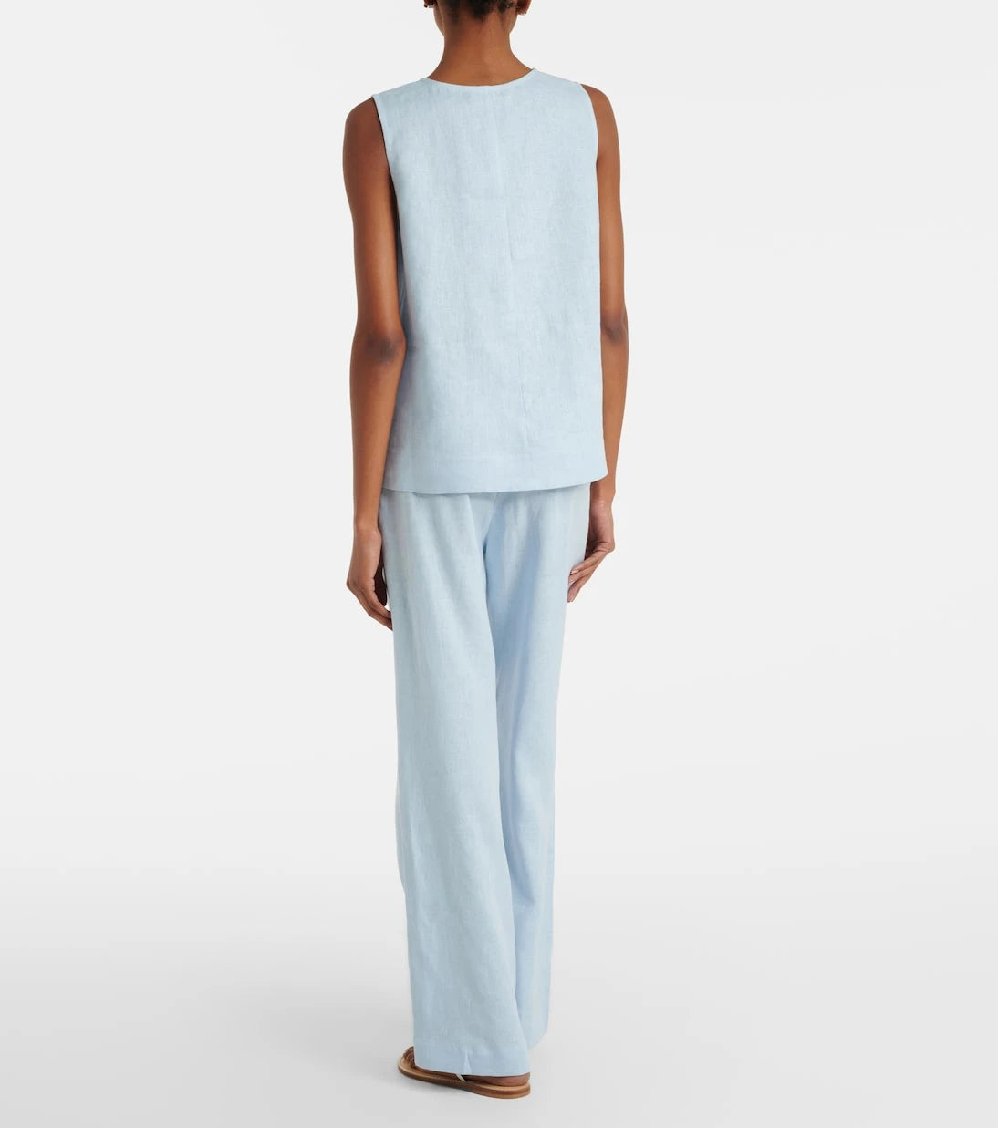 Asceno - Aurelia linen wide-leg pants