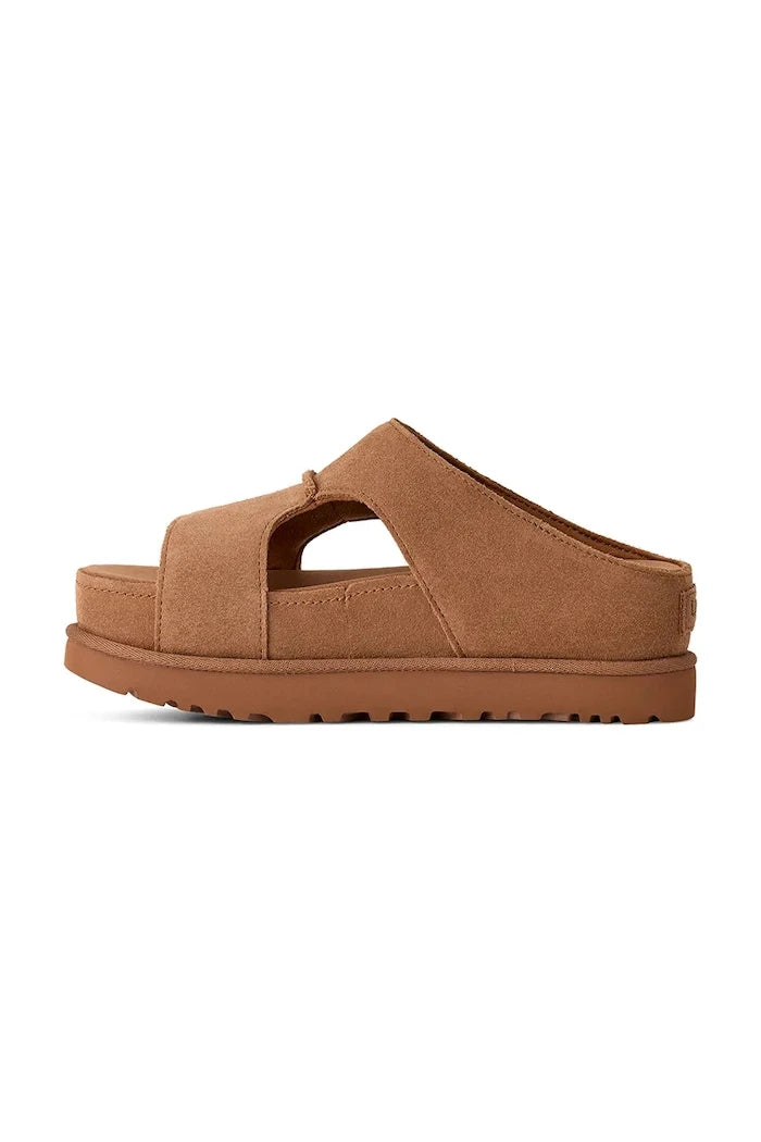 Велурени чехли UGG W Goldenstar Hi Cutout Slide