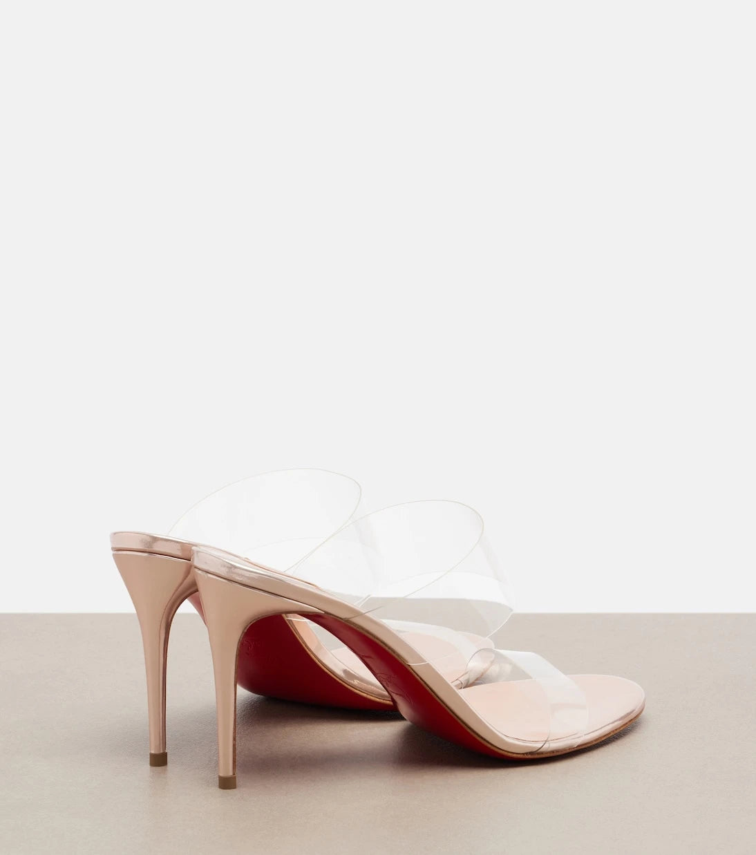 Christian Louboutin - Just Nothing leather-trimmed TPU mules