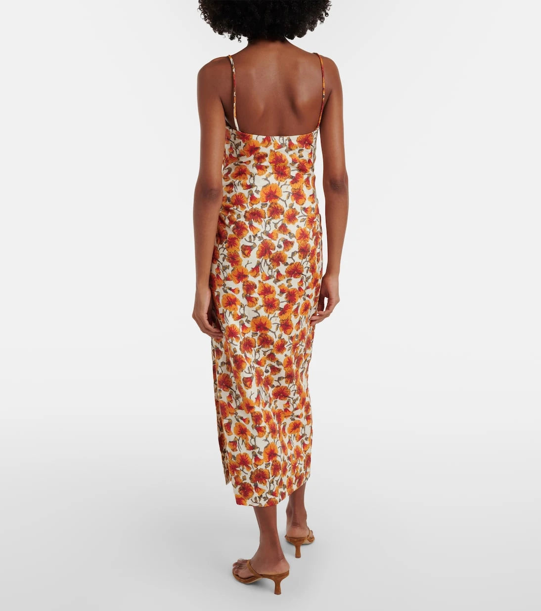 SIR - Floral linen midi dress