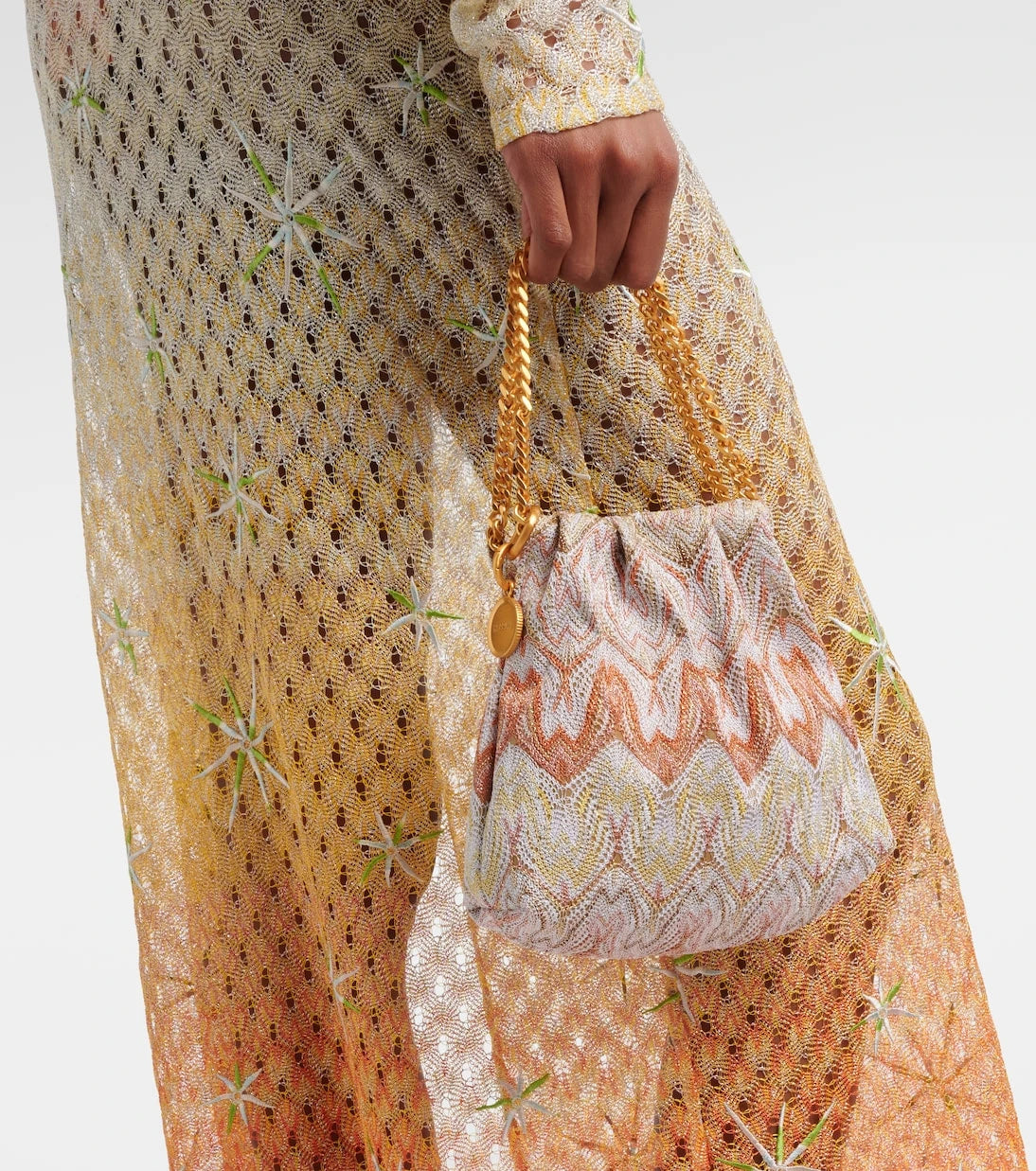 Missoni - Zigzag lamé bucket bag