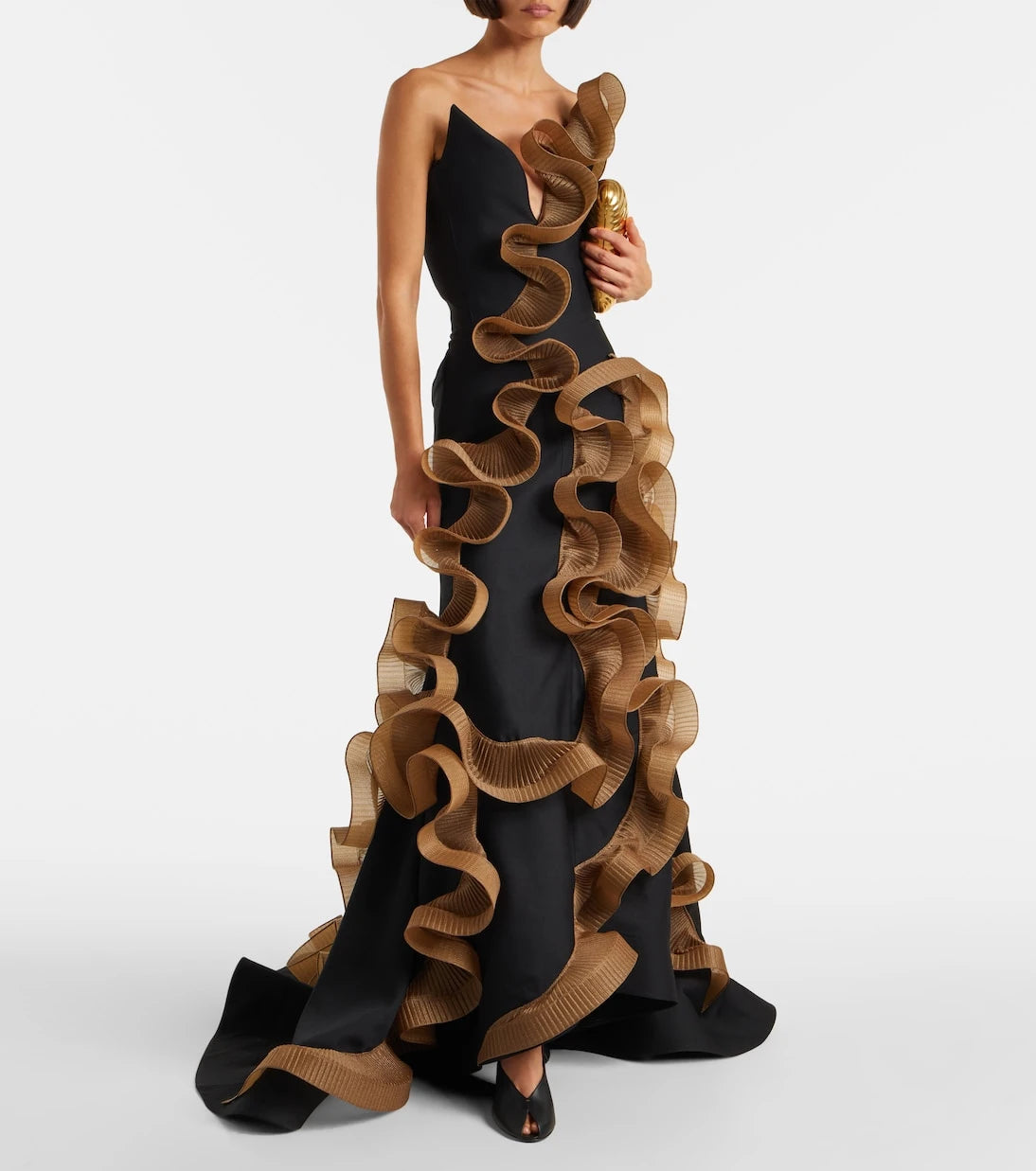 Maticevski - Explode ruffled wool and silk gown