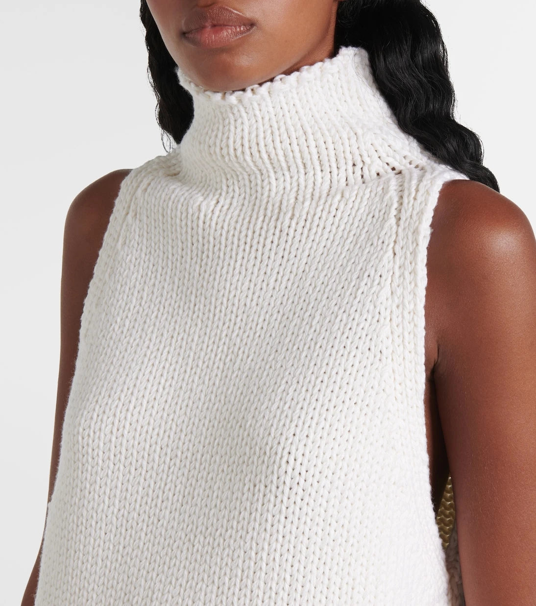 Alaïa - Caped wool turtleneck top