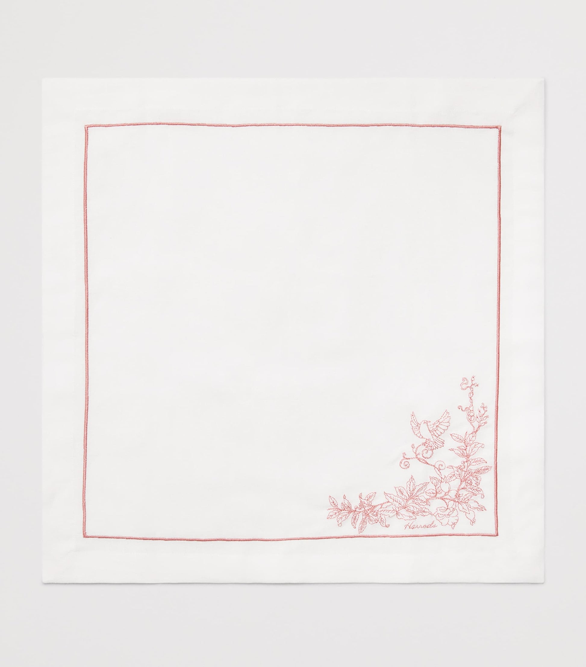 Set of 4 Cotton-Linen Embroidered Napkins