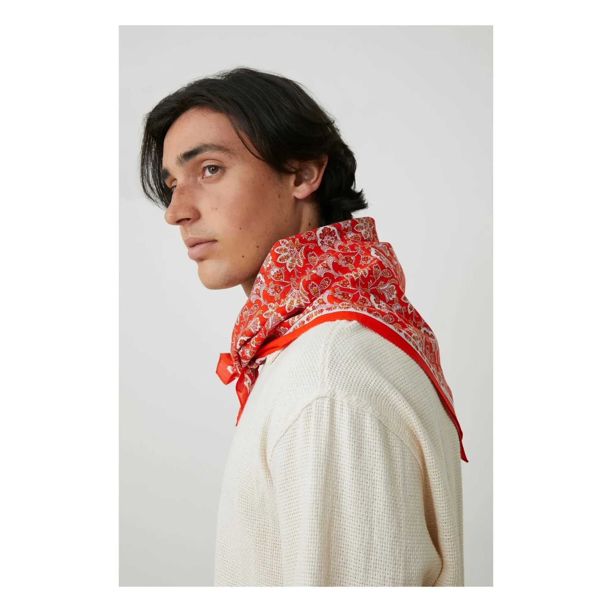 Moismont - India scarf N°764 Cotton | Coral