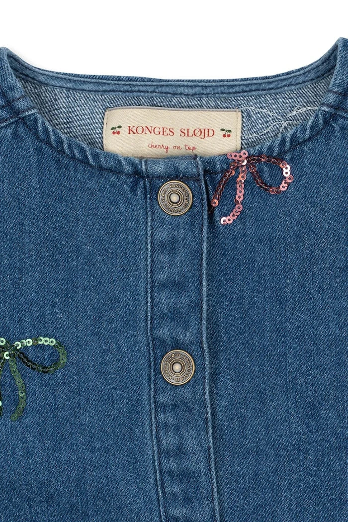 Детско дънково яке Konges Sløjd MAGOT SEQUIN DENIM JACKET GOTS