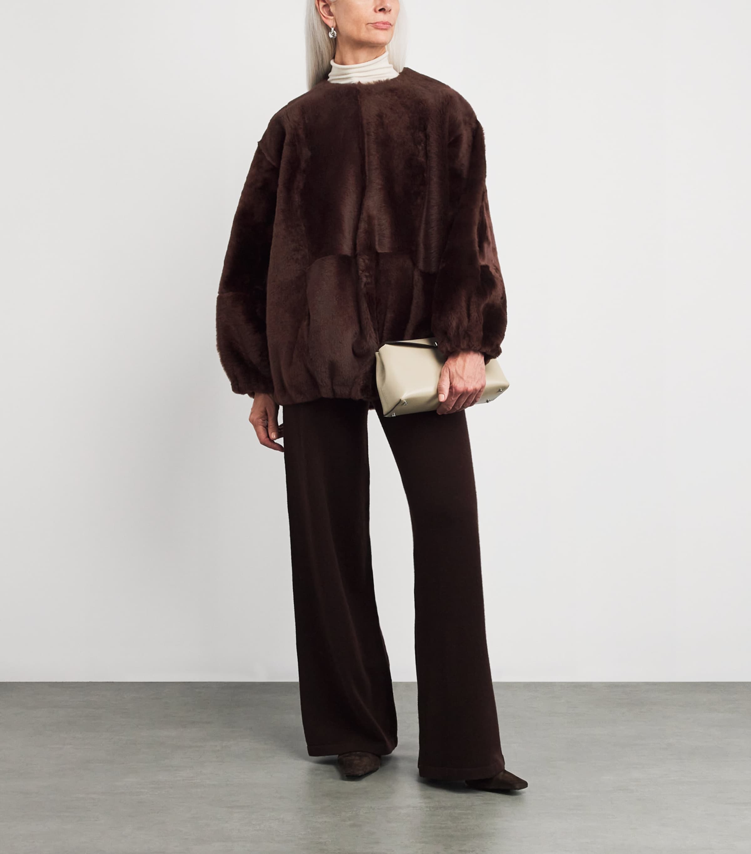 Yves Salomon Red Lacon Lambskin Zip-Up Jacket