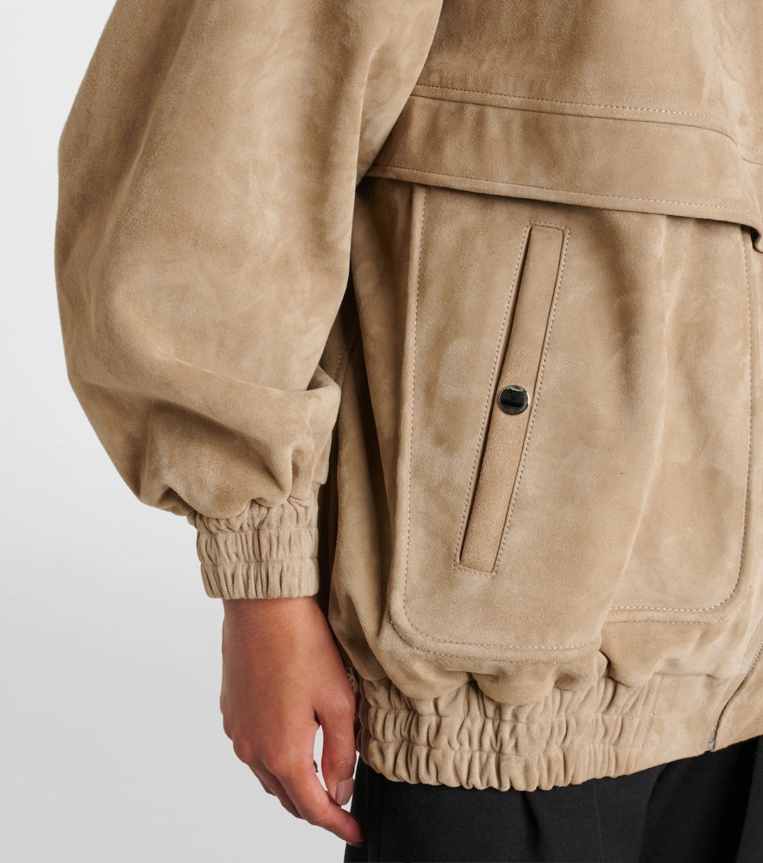 Nour Hammour - Beck suede bomber jacket