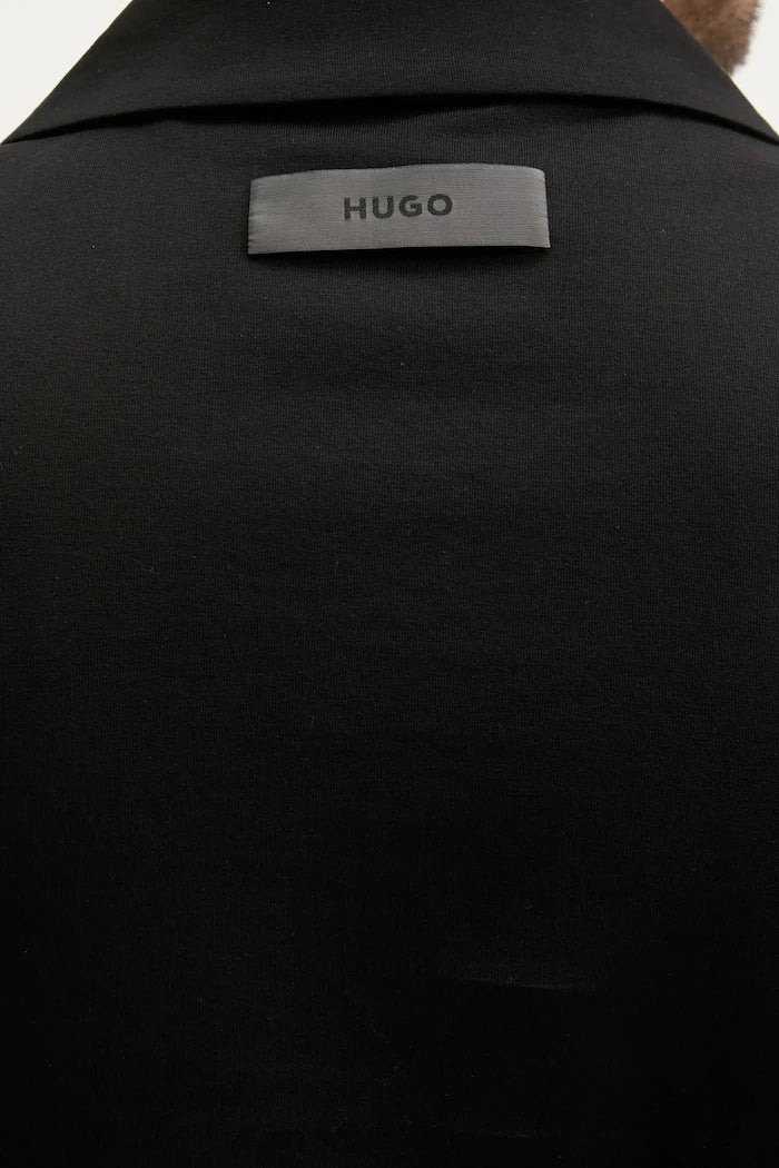 Yaka detaylı pamuklu tişört HUGO
