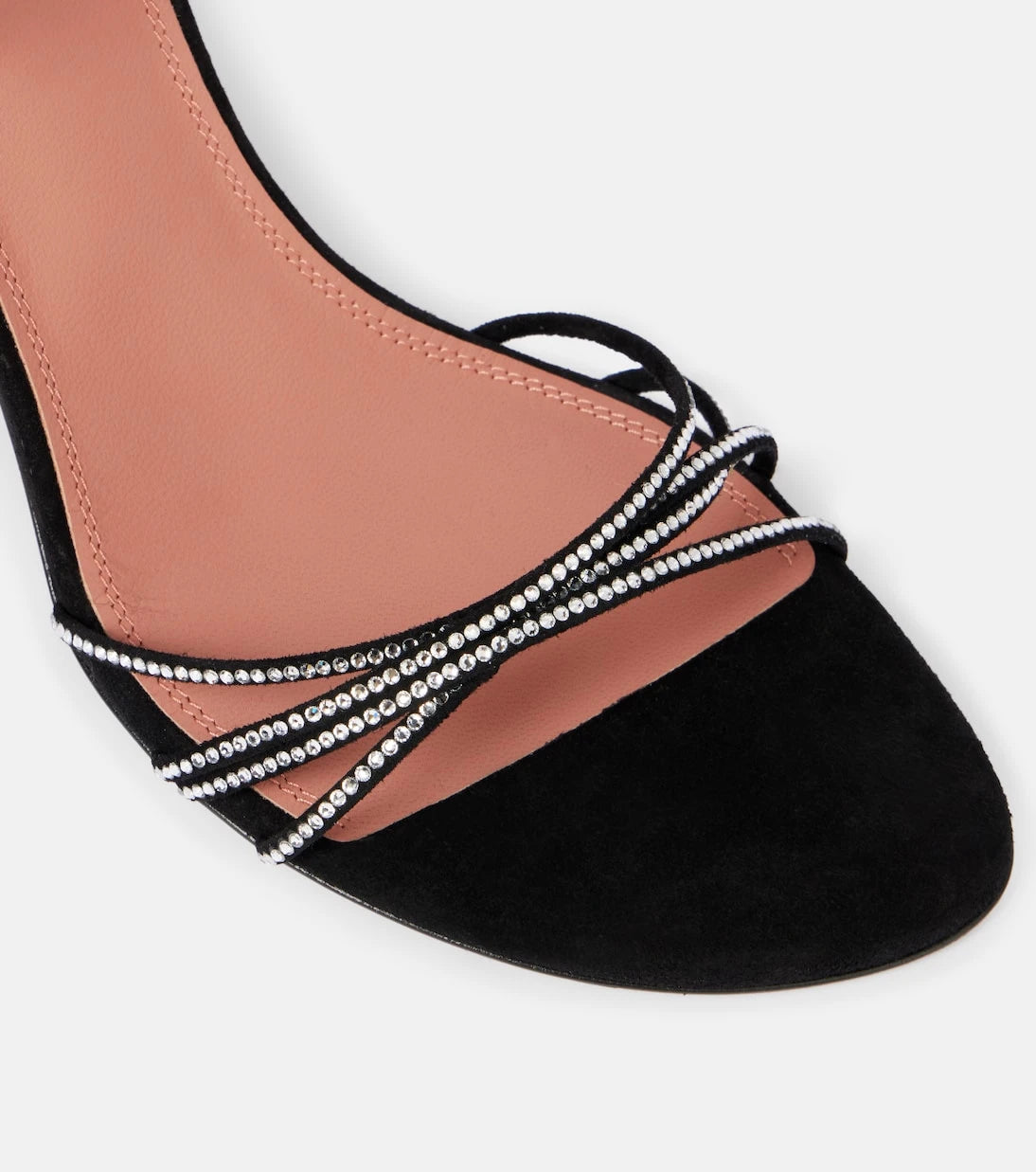 Amina Muaddi - Lori 60 crystal-embellished suede sandals