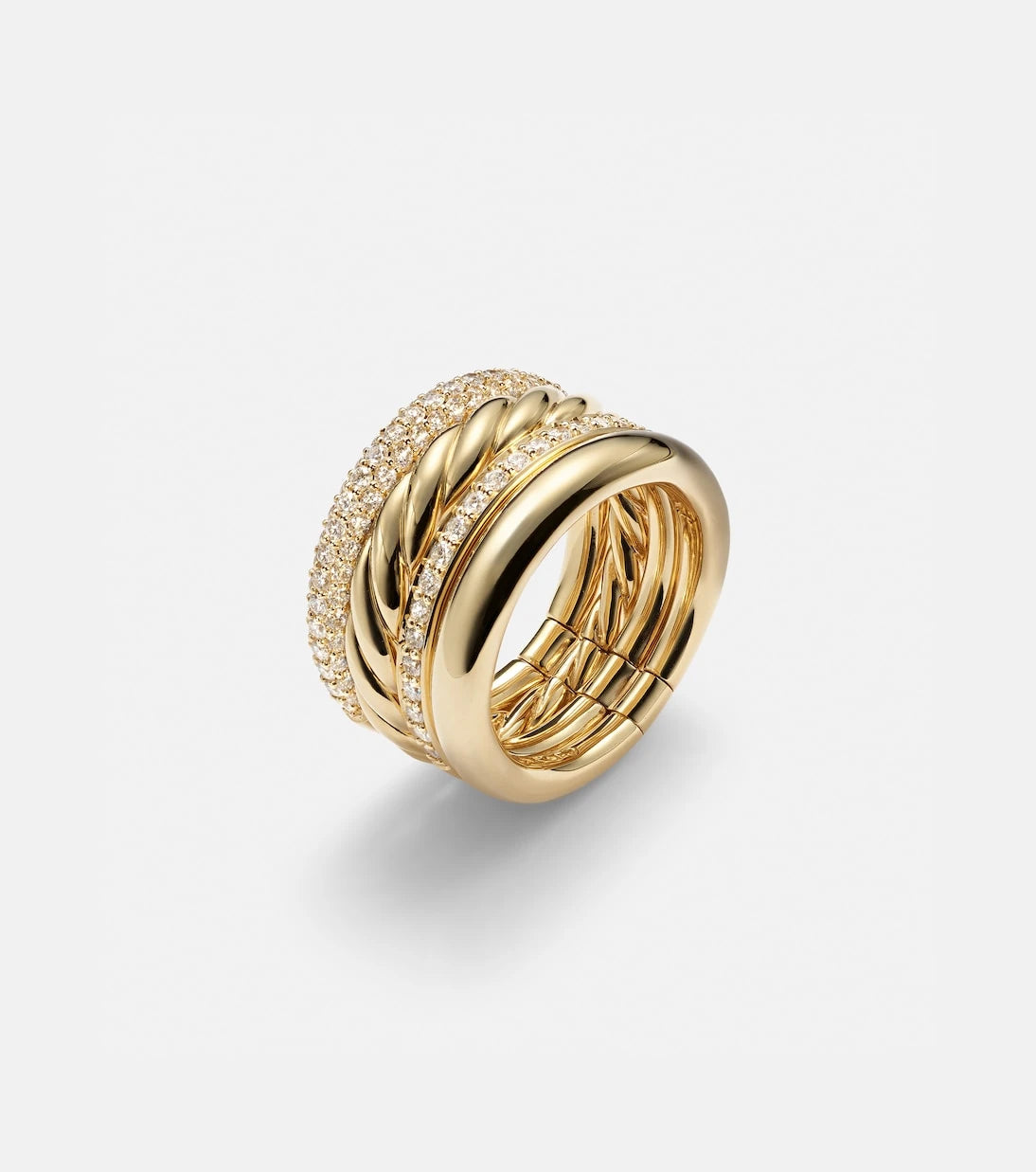 David Yurman - DY Mercer® 18kt gold ring with diamonds