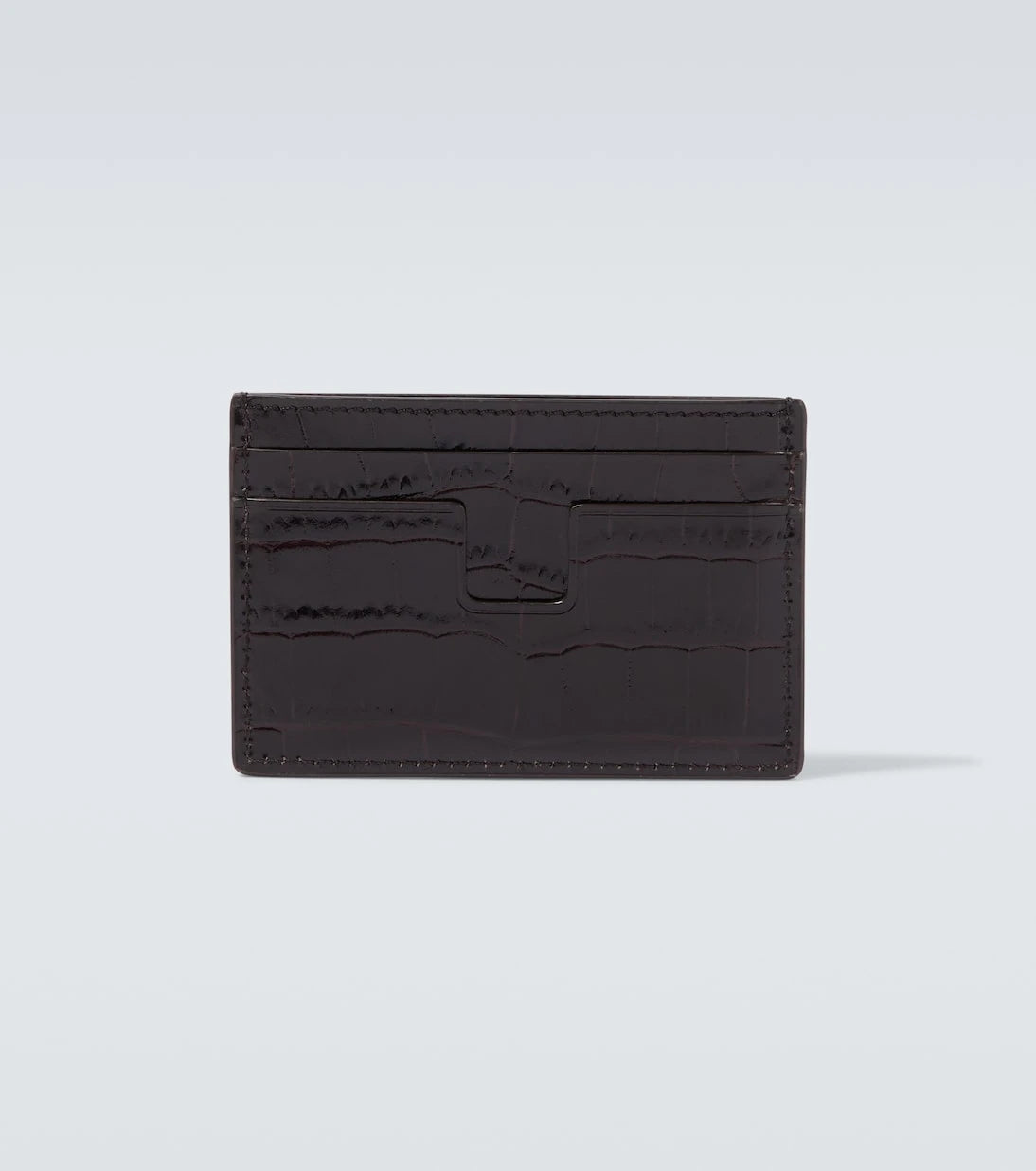 Tom Ford - Croc-effect patent leather card holder
