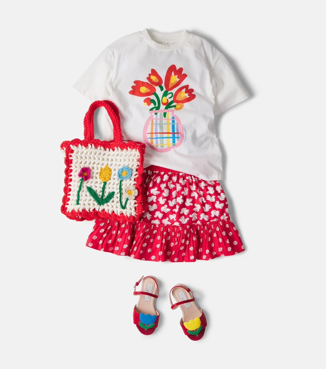 Stella McCartney Kids - Printed ruffled skirt