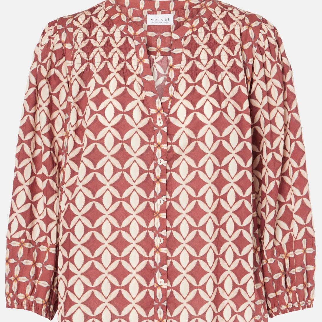 Velvet - Haddon printed cotton blouse
