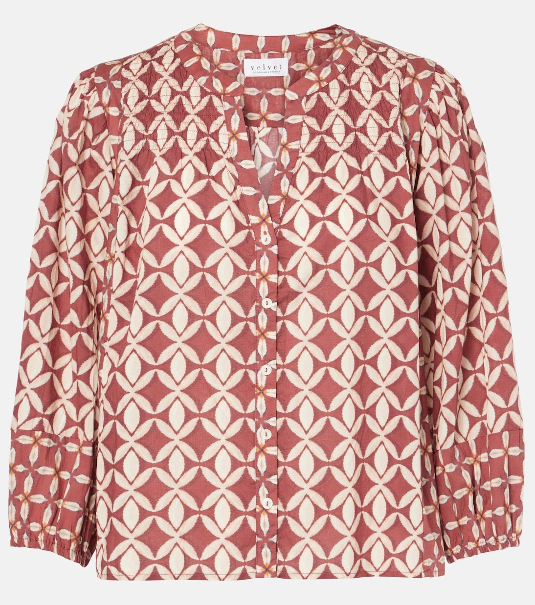 Velvet - Haddon printed cotton blouse