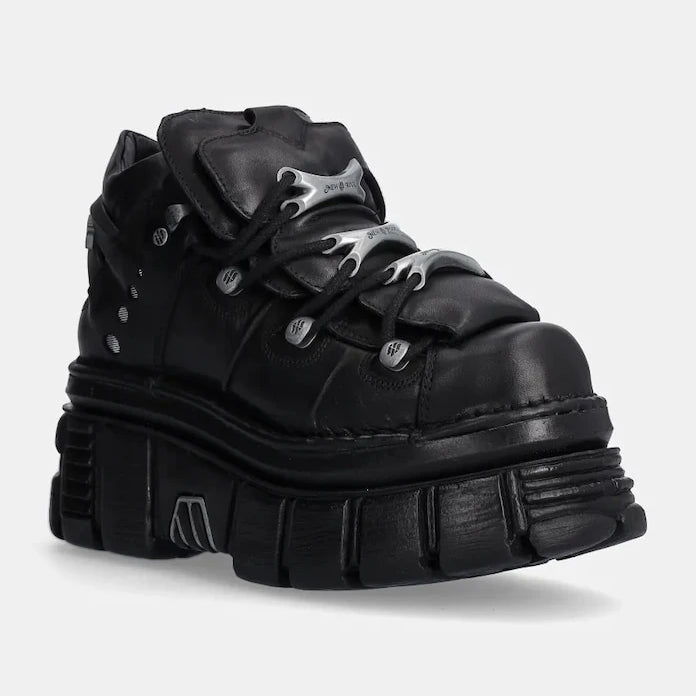 Кожени маратонки New Rock Negro + Nomada Negro + Tower Negro Lateral E-14
