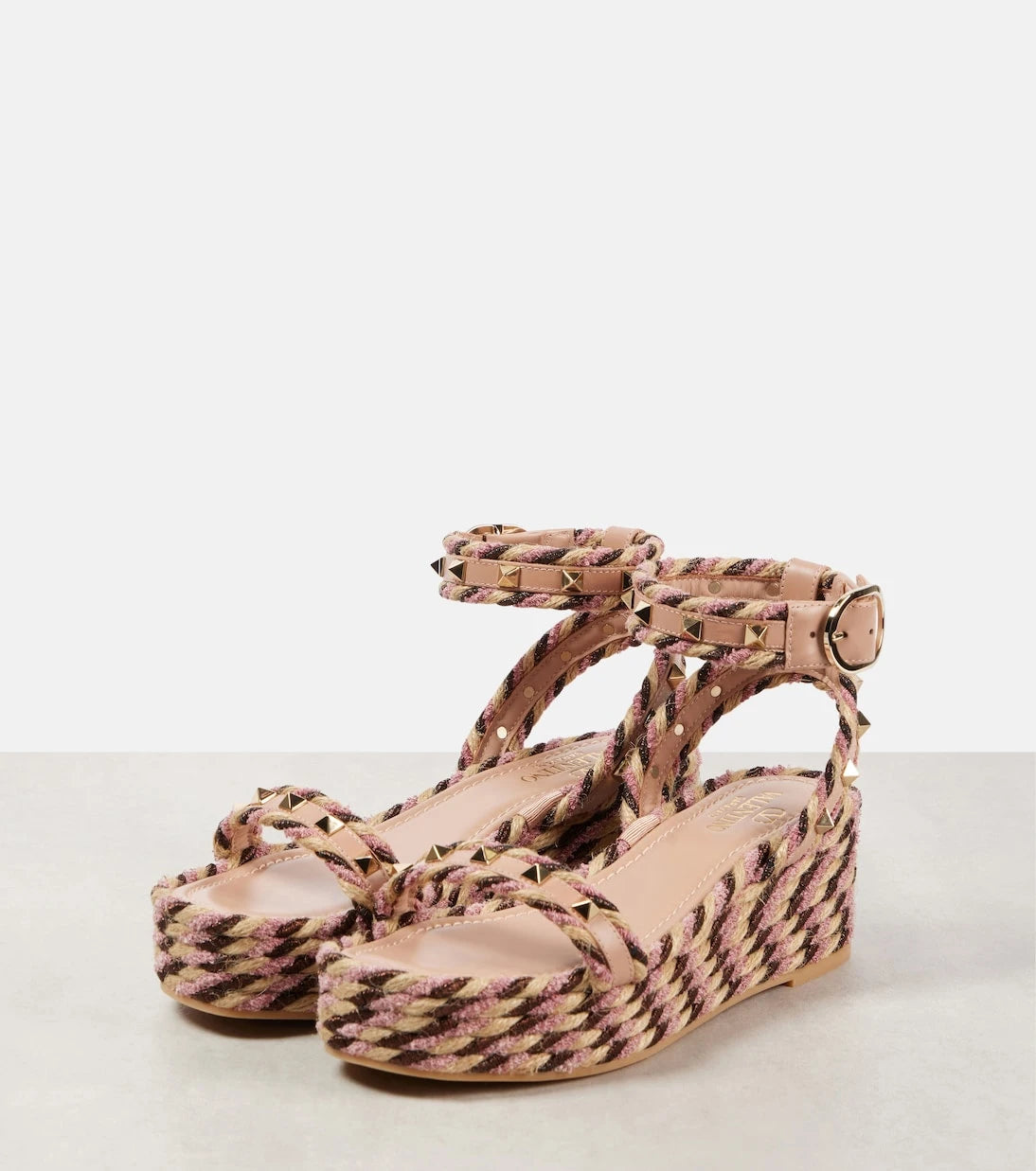 Valentino Garavani - Rockstud Torchon espadrille sandals