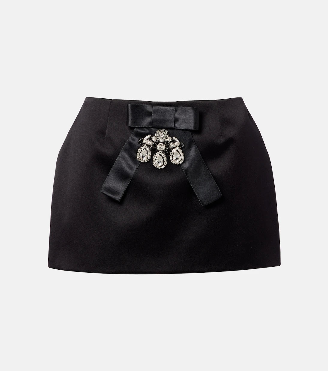 Dolce&Gabbana - تنورة قصيرة من الساتان الحريري والدوشيس