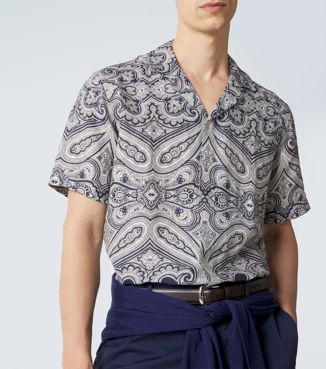Orlebar Brown - Maitan paisley linen bowling shirt