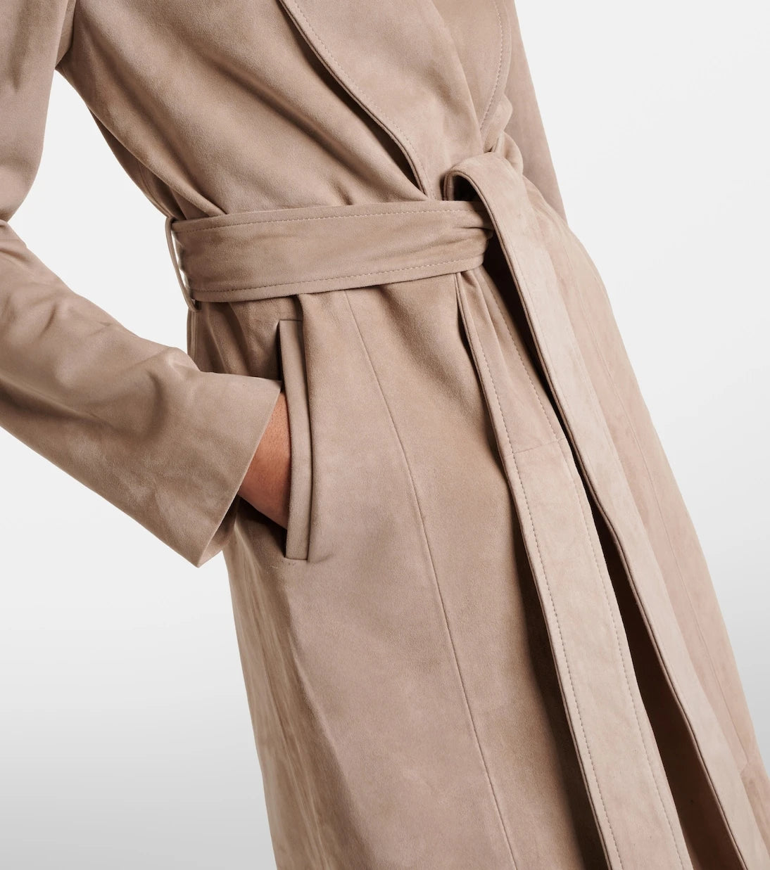 Nour Hammour - Gallery suede coat