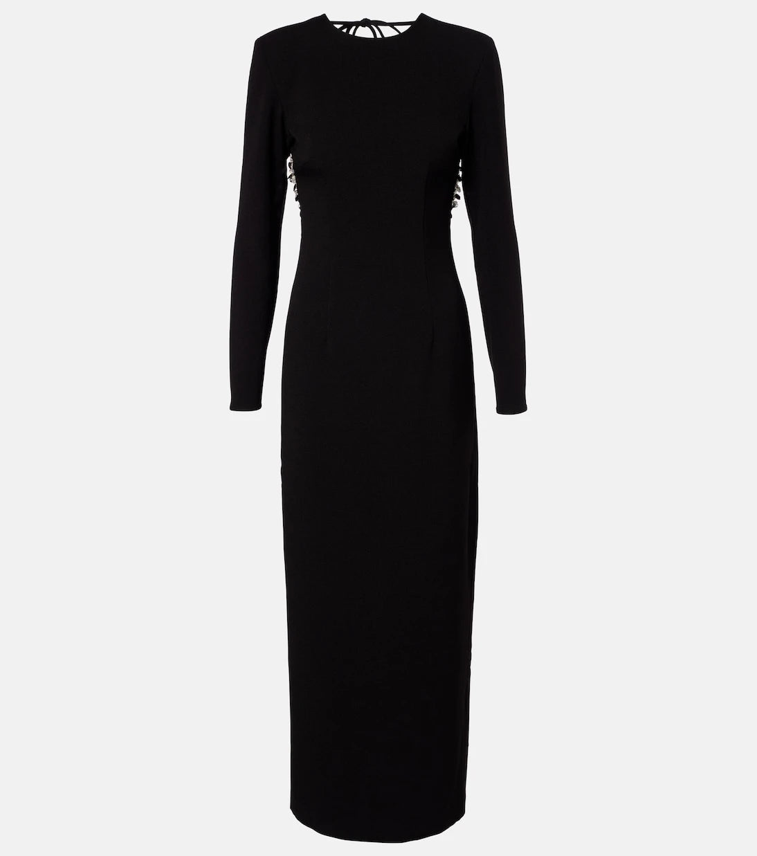 Rotate - Sequined open-back crêpe maxi dress