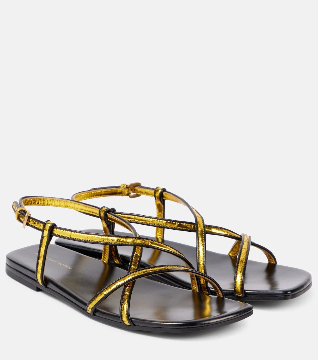 Dries Van Noten - Metallic leather sandals