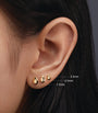 Faceted Pear Threaded Stud Earring (5.5mm)